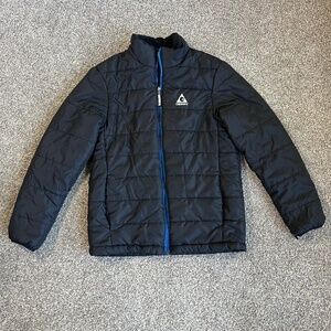 Gerry Boys Youth Black Blue‎ Puffer Zip Up Winter Jacket, Size Large